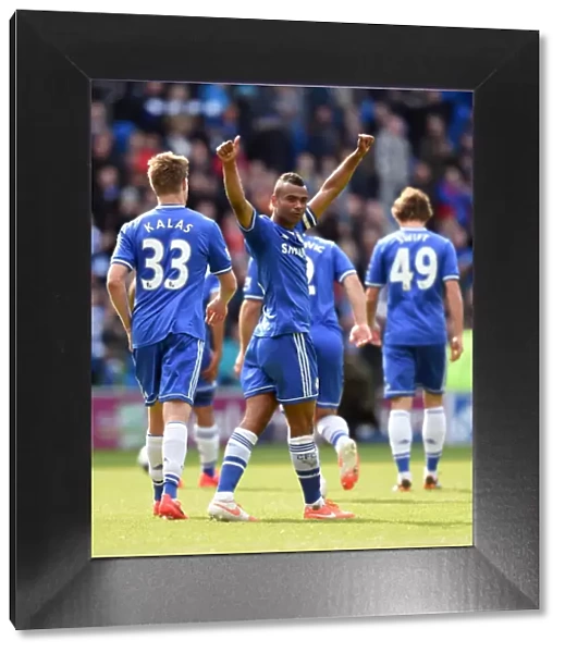 Chelsea's Ashley Cole: Title-Winning Jubilation at Cardiff City (May 11, 2014)