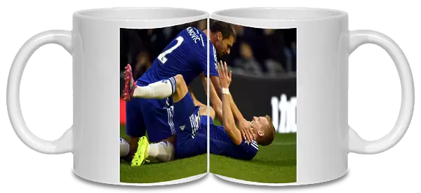 Schurrle and Ivanovic: Celebrating Chelsea's Second Goal Against Burnley (August 18, 2014)