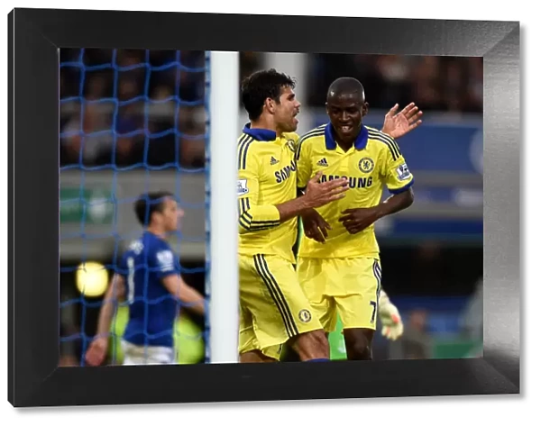 Five-Goal Blitz: Costa and Ramires Celebrate Chelsea's Victory Over Everton (August 30, 2014)