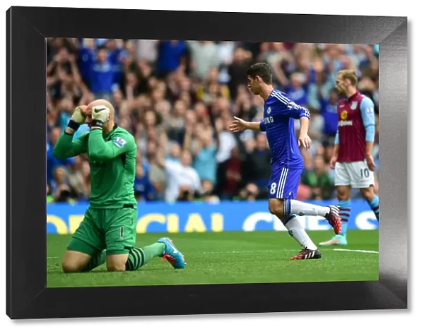 Chelsea's Oscar: Celebrating His First Goal Against Aston Villa (September 27, 2014, Stamford Bridge)