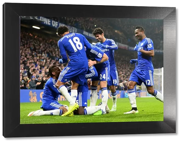 Chelsea's Kurt Zouma: Third Goal Celebration with Team-Mates (January 4, 2015 vs Watford, FA Cup)