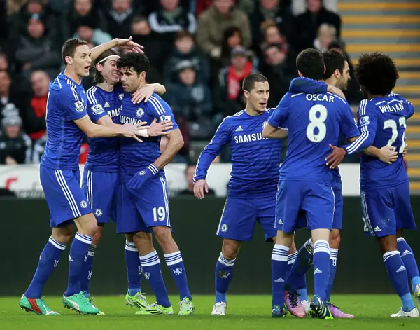 Chelsea's Thrilling Victory: Diego Costa Scores First Goal Against Swansea City (January 17, 2015)