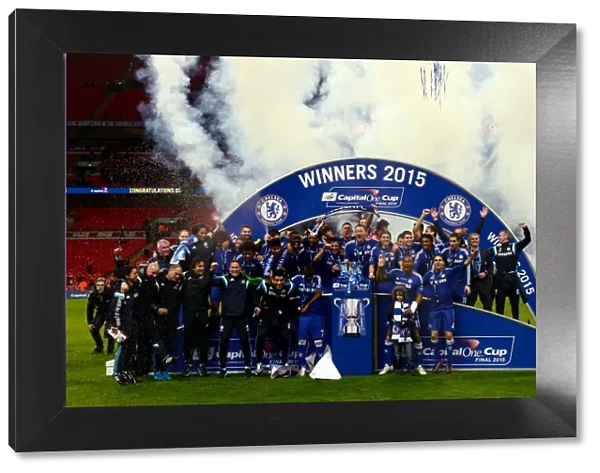 Chelsea's Glory: Celebrating Capital One Cup Victory Over Tottenham Hotspur at Wembley Stadium (March 1, 2015)