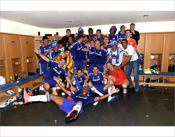 Chelsea Football Club: Unforgettable Moment of Premier League Victory in the Stamford Bridge Dressing Room (vs Crystal Palace, May 3, 2015)