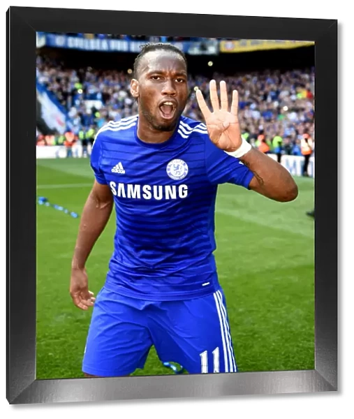 Chelsea's Triumph: Didier Drogba's Title-Winning Celebration at Stamford Bridge (vs Crystal Palace, May 3, 2015)