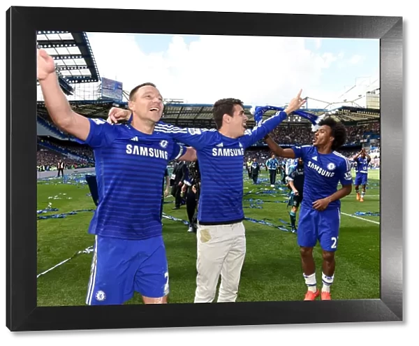 Chelsea Champions: John Terry, Oscar, and Willian's Triumphant Title Win Celebration at Stamford Bridge (May 3, 2015)