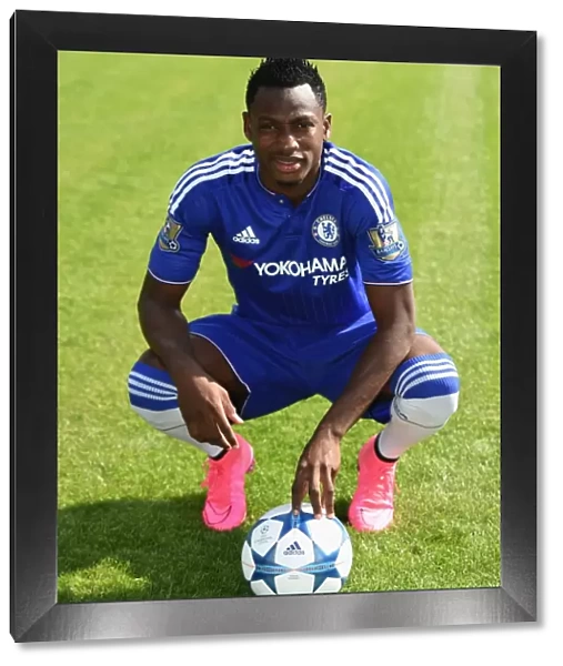 Chelsea FC: Baba Rahman at 2015-16 Team Photocall, Cobham Training Ground