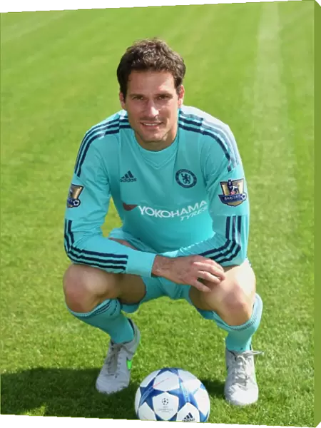 Chelsea FC: Asmir Begovic at 2015-16 Team Photocall, Cobham Training Ground