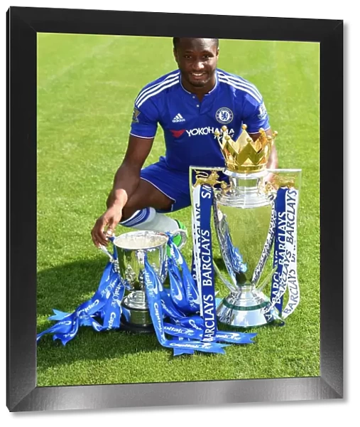 Chelsea FC: John Obi Mikel at 2015-16 Team Photocall, Cobham Training Ground