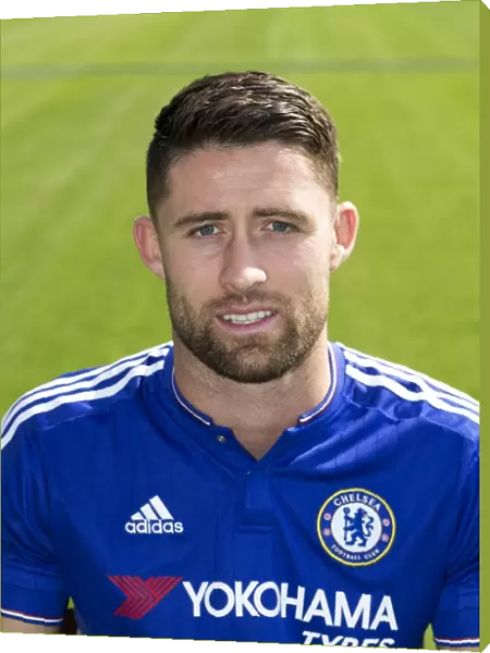 Chelsea FC 2015-16 Team: Gary Cahill and Squad Photocall at Cobham Training