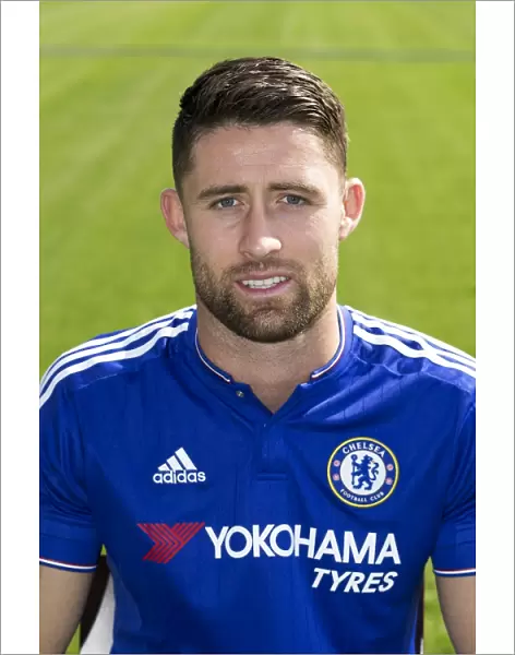Chelsea FC 2015-16 Team: Gary Cahill and Squad Photocall at Cobham Training