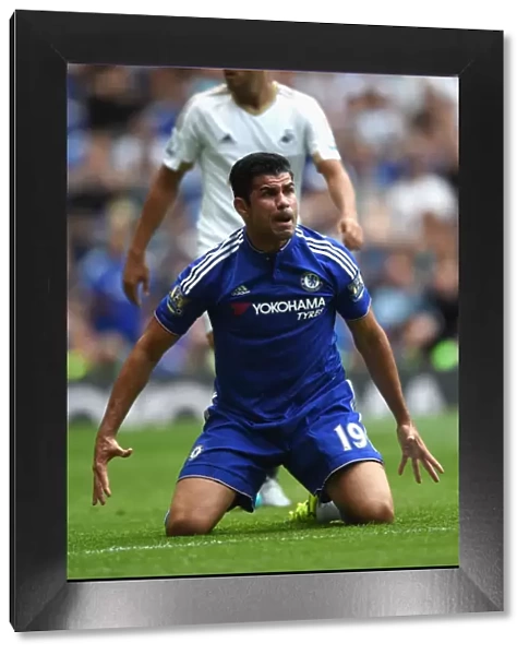 Diego Costa in Action: Chelsea vs Swansea City, Premier League Showdown at Stamford Bridge (August 2015)