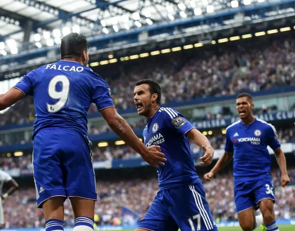 Chelsea's Falcao and Pedro: Unison in Triumph - Their First Goal Celebration Against Crystal Palace (August 2015)