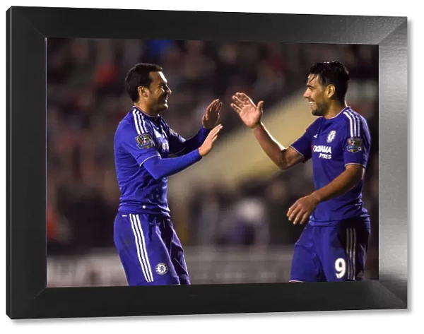 Chelsea's Pedro and Falcao: Four Goal Celebration in Capital One Cup Win over Walsall (September 2015)