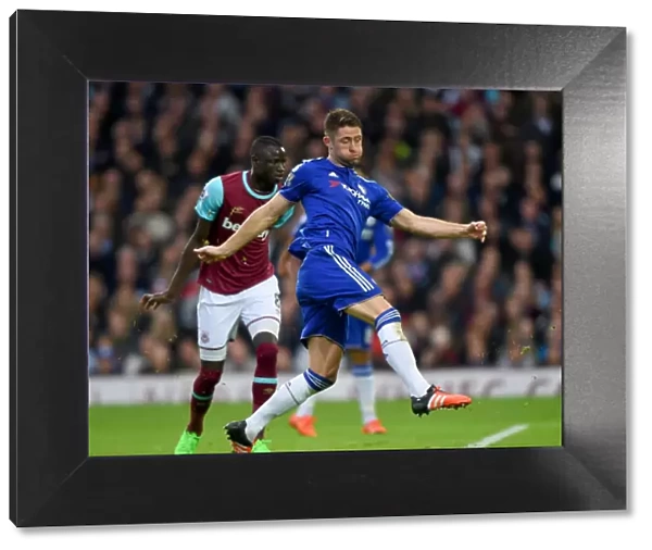 Gary Cahill Scores the Opener: West Ham United vs. Chelsea, Barclays Premier League, Upton Park (October 2015)