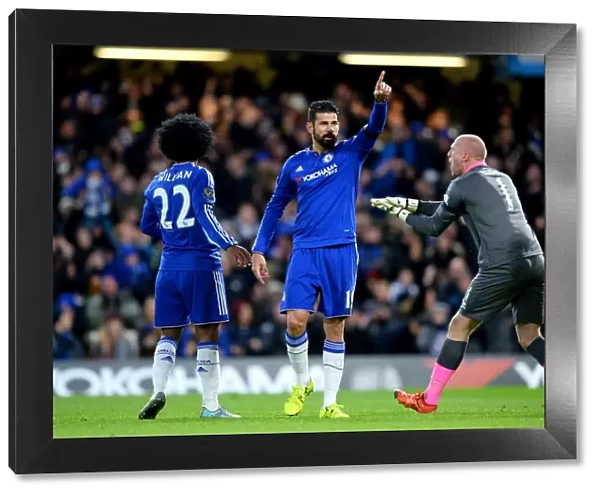 Diego Costa's Stamford Bridge Stunner: Chelsea's Thrilling First Goal vs. Norwich City (November 2015, Premier League)