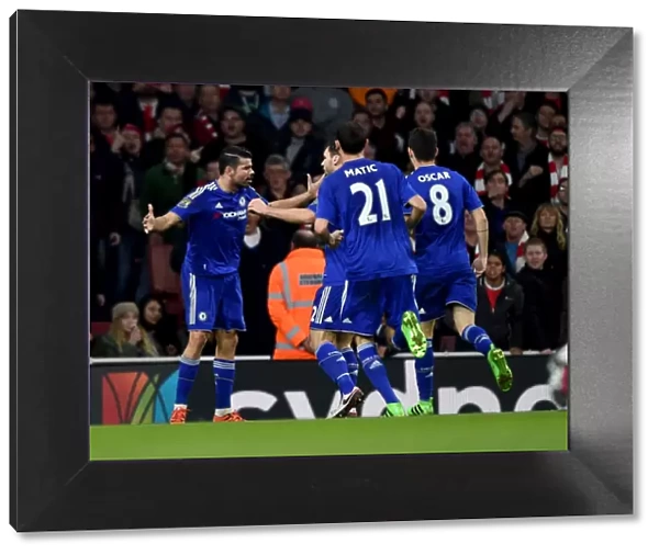 Diego Costa's Thrilling Goal: Arsenal vs. Chelsea, Premier League Rivalry Ignites at Emirates Stadium (January 2016)
