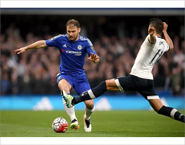 Clash at Stamford Bridge: Ivanovic vs. Lamela - Premier League Battle (Chelsea vs. Tottenham, 2015-16)