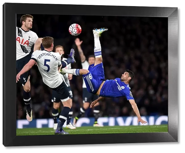 Diego Costa's Thrilling Overhead Kick Attempt against Tottenham Hotspur - Chelsea vs. Tottenham (2015-16)