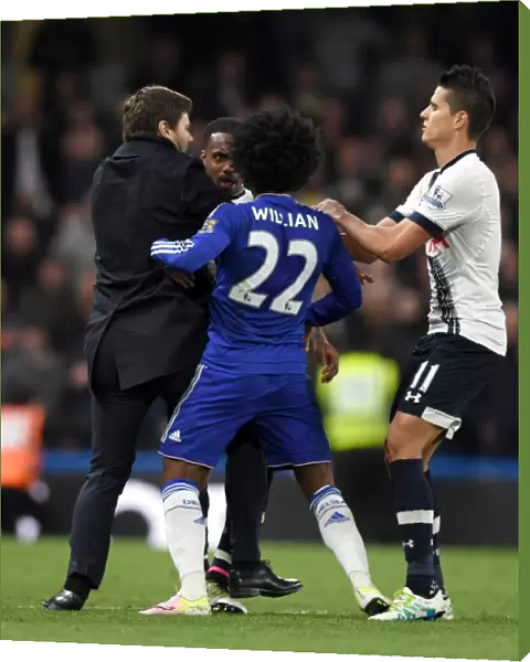 Pochettino Intervenes: Chelsea vs. Tottenham Brawl - Mauricio Pochettino Separates Danny Rose and Willian (2015-16)
