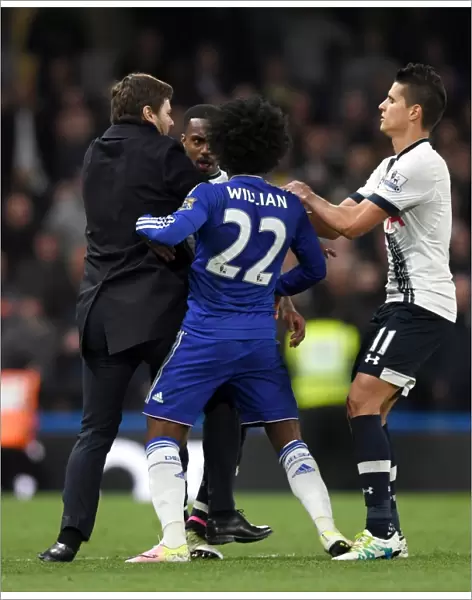 Pochettino Intervenes: Chelsea vs. Tottenham Brawl - Mauricio Pochettino Separates Danny Rose and Willian (2015-16)