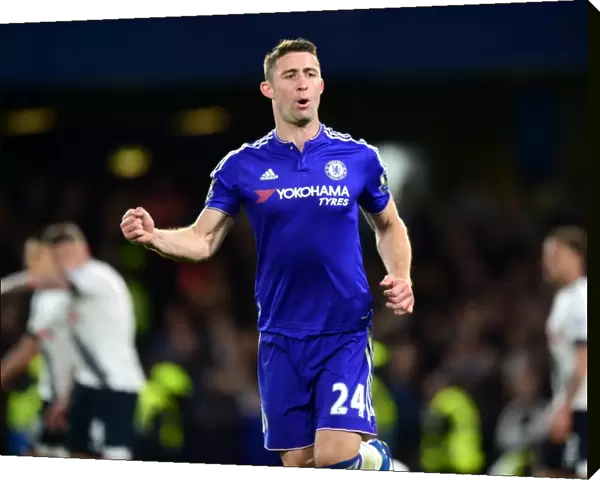 Gary Cahill's Thrilling Goal: Chelsea's First Strike Against Tottenham (2015-16 Premier League)