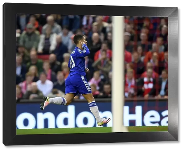 Thrilling Moment: Eden Hazard Scores Chelsea's First Goal Against Liverpool in the Premier League 2015-16