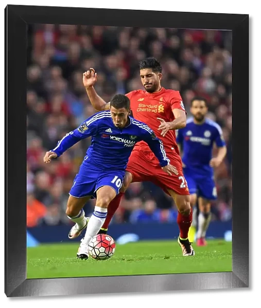 Battle for the Ball: Emre Can vs. Eden Hazard - A Riveting Clash in the Premier League 2015-16: Liverpool vs. Chelsea