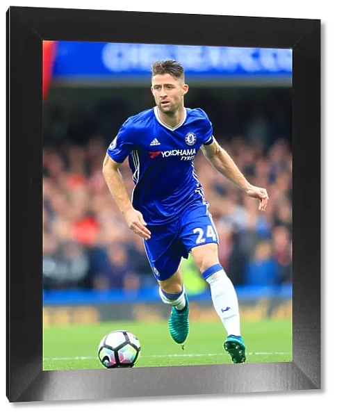 Gary Cahill in Action: Chelsea vs Manchester United - Premier League at Stamford Bridge