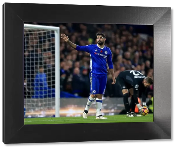 Diego Costa in Action: Chelsea vs Everton - Premier League at Stamford Bridge (Home)