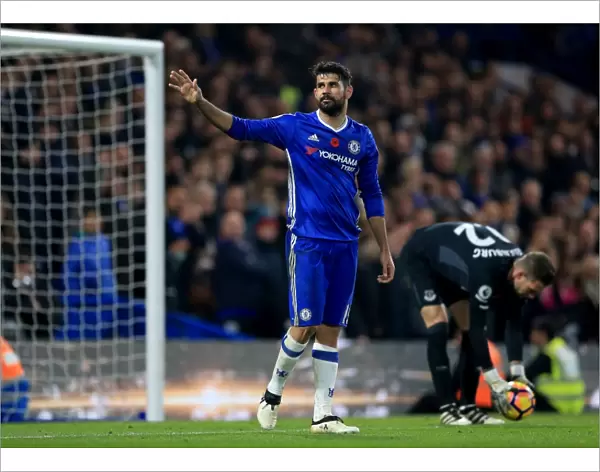 Diego Costa in Action: Chelsea vs Everton - Premier League at Stamford Bridge (Home)