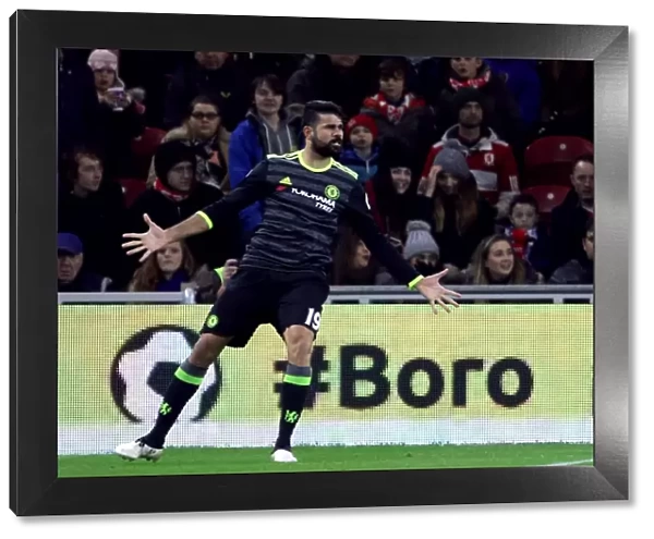 Diego Costa's Strike: Chelsea's Historic First Goal at Middlesbrough's Riverside Stadium, Premier League