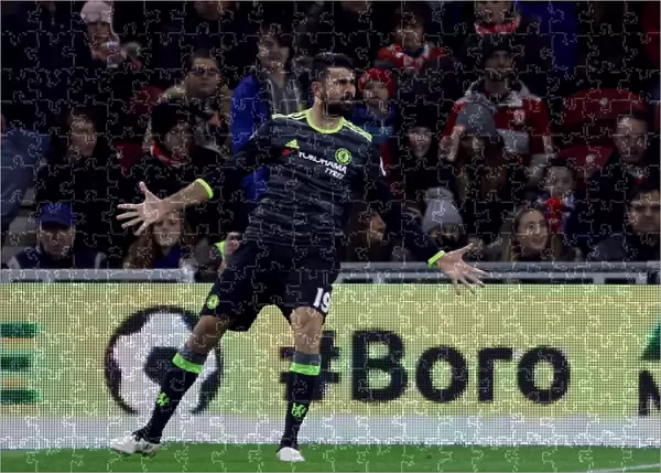Diego Costa's Strike: Chelsea's Historic First Goal at Middlesbrough's Riverside Stadium, Premier League