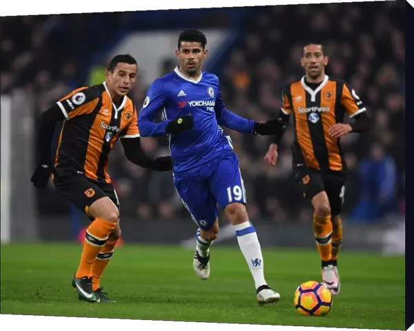 Diego Costa in Action: Chelsea vs Hull City, Premier League, Stamford Bridge