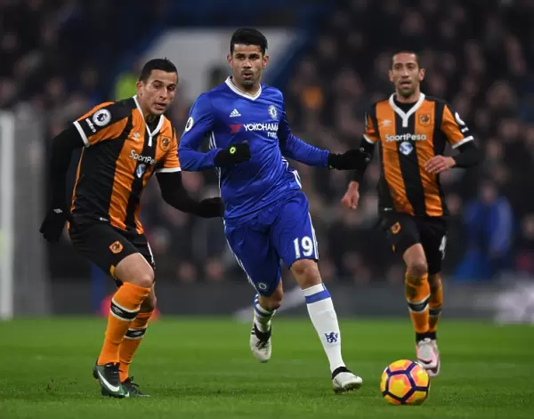 Diego Costa in Action: Chelsea vs Hull City, Premier League, Stamford Bridge