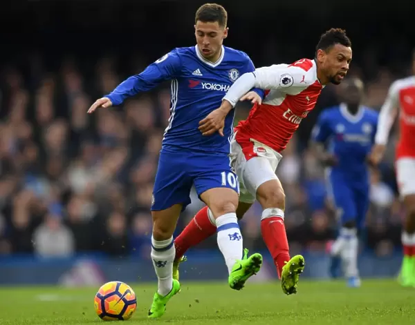 Hazard vs. Coquelin: A Football Battle at Stamford Bridge - Chelsea vs. Arsenal, Premier League