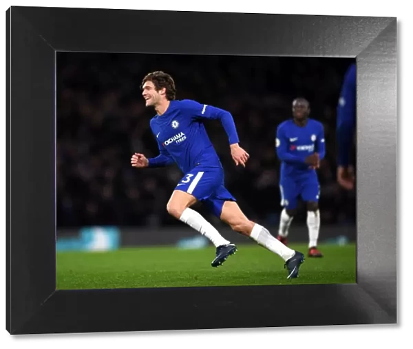 Marcos Alonso Scores First Goal: Chelsea's Victory Against Southampton in the Premier League at Stamford Bridge