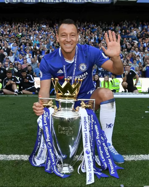Chelsea Football Club: John Terry Lifts the Premier League Trophy at Stamford Bridge (2017)