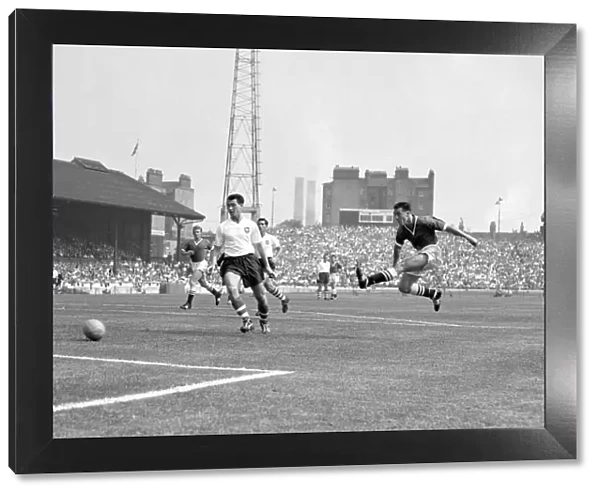 Chelsea's Jimmy Greaves Scores Against Preston North End in Football League Division One