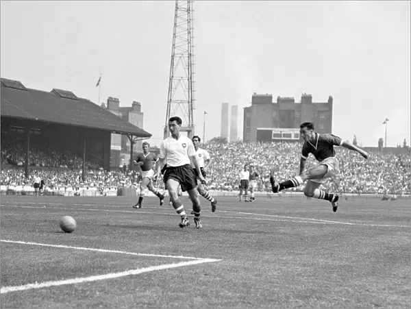 Chelsea's Jimmy Greaves Scores Against Preston North End in Football League Division One