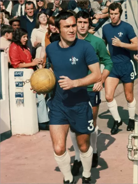 Ron Harris Leading Out Chelsea Team
