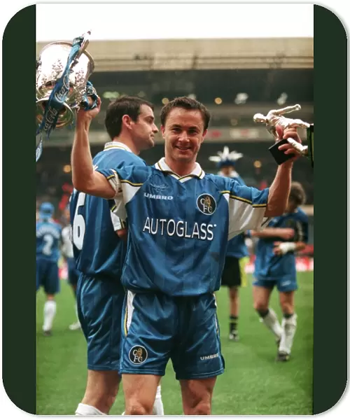 Chelsea's Dennis Wise Celebrates Victory in the Coca-Cola Cup Final against Middlesbrough