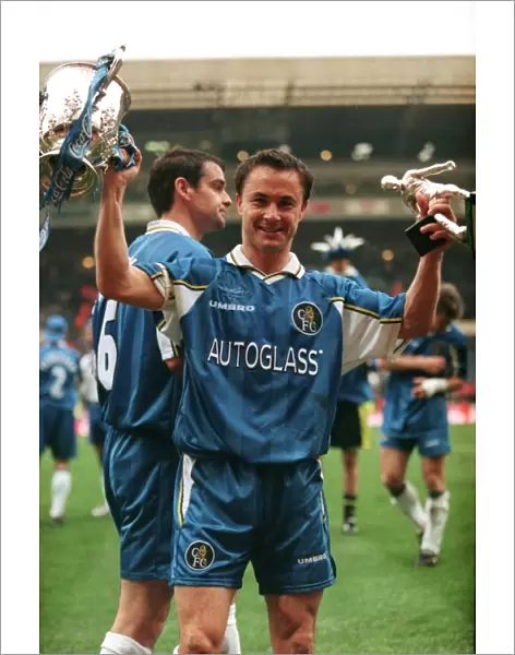 Chelsea's Dennis Wise Celebrates Victory in the Coca-Cola Cup Final against Middlesbrough