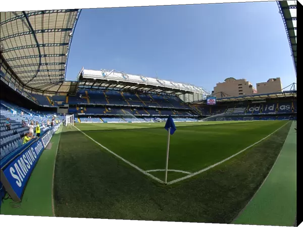 General View of Stamford Bridge: Chelsea Football Club's Home Ground during Barclays Premier League Match against Portsmouth