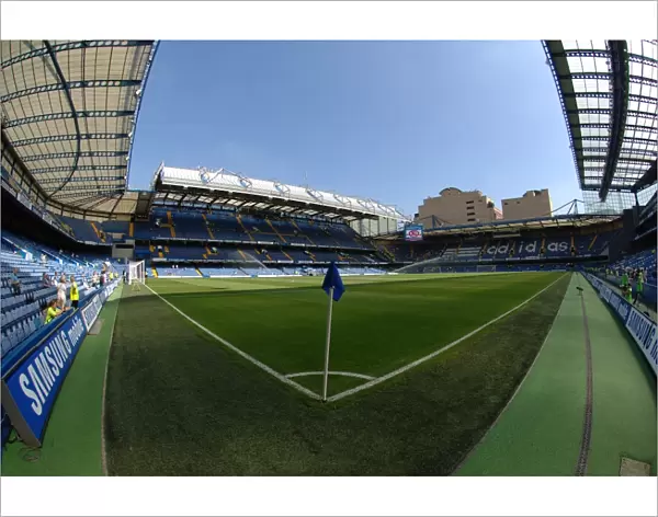 General View of Stamford Bridge: Chelsea Football Club's Home Ground during Barclays Premier League Match against Portsmouth