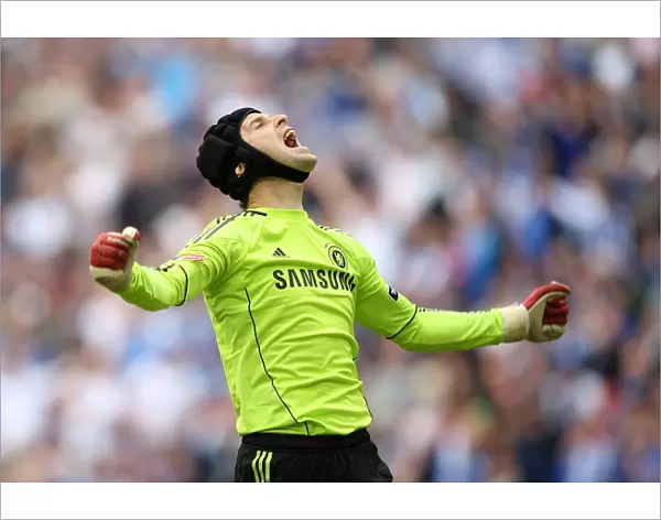 Chelsea's Petr Cech Celebrates FA Cup Victory at Wembley Stadium