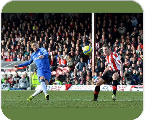Fernando Torres Scores Chelsea's Second Goal Against Brentford in FA Cup Fourth Round