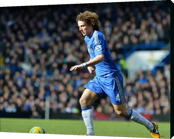 David Luiz in Action: Chelsea vs. Brentford, FA Cup Fourth Round Replay at Stamford Bridge (February 17, 2013)