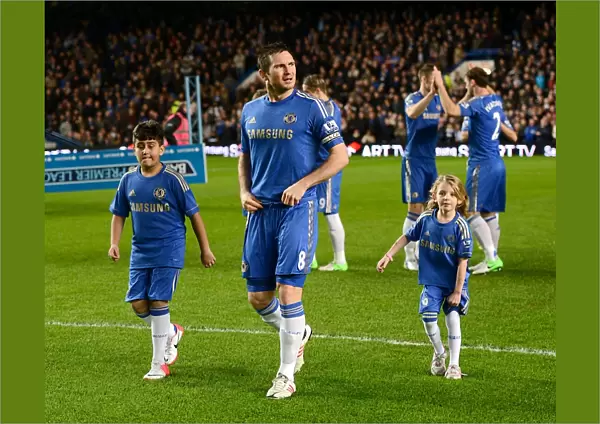 Frank Lampard and Chelsea Mascots: Pre-Match Gathering at Stamford Bridge (Chelsea v QPR, 2nd January 2013)