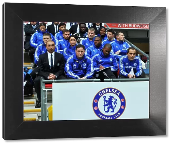 Chelsea's FA Cup Victory: Roberto Di Matteo and Backroom Staff Celebrate at Wembley
